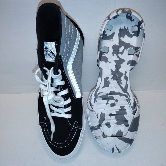 NWOB Vans Hi Top Modular Sneakers, Black Suede & Gray, Men/8 & Women 9.5 main image 7